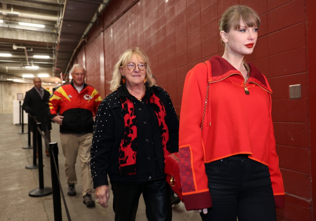 A photo of Donna Kelce and Taylor Swift