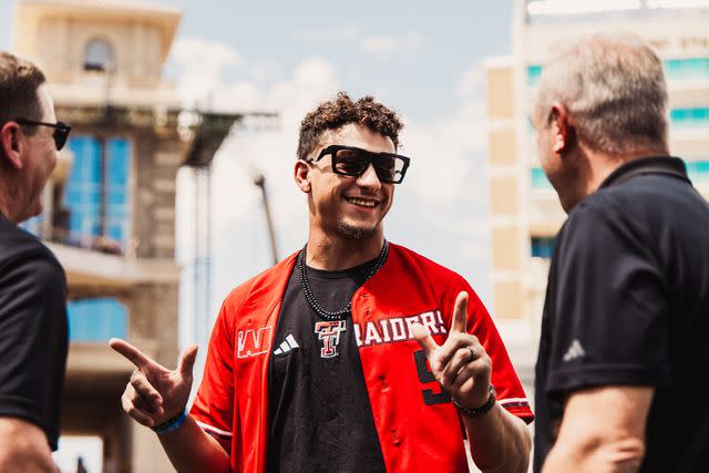 <p>Texas Tech Athletics</p> Patrick Mahomes on the field at Texas Tech