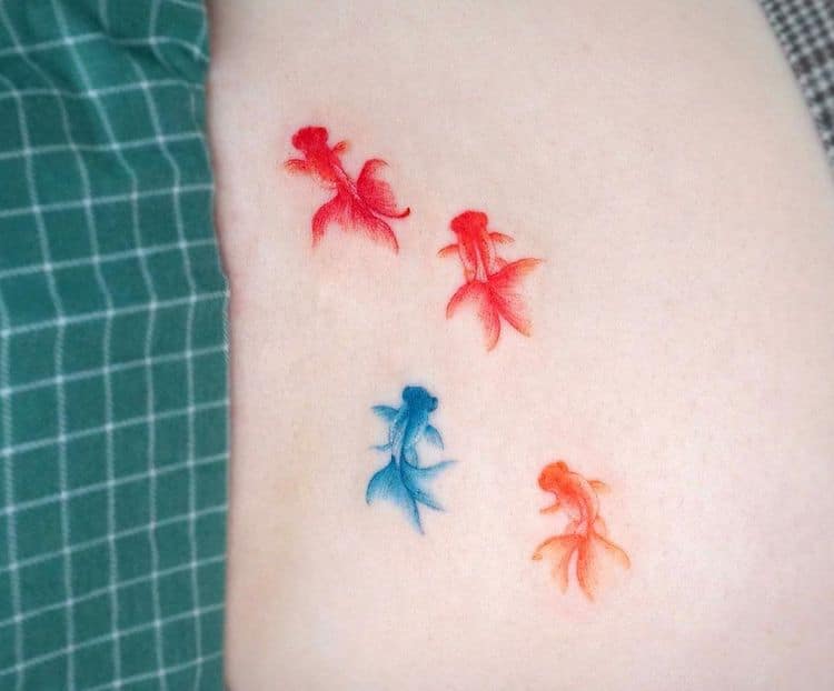 Delicate Watercolor Tattoos by Eunyu