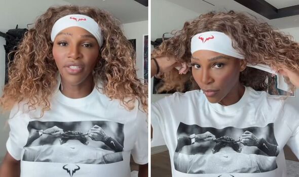 Serena Williams donned some Rafael Nadal gear to pay tribute to the Spanish tennis star