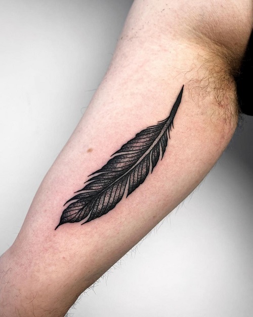 Small Feather Tattoo