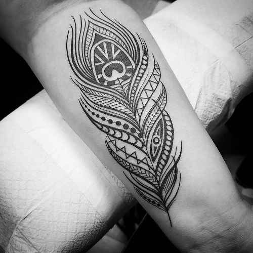 Tribal Feather Tattoo