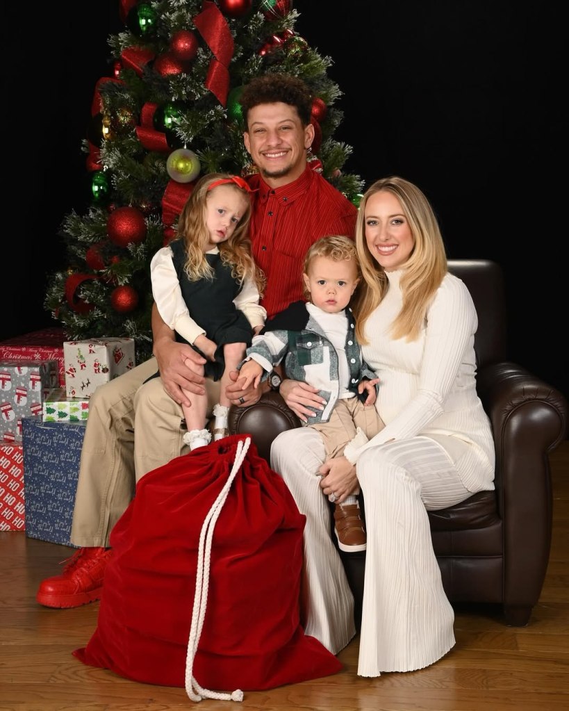 Brittany Mahomes, Patrick Mahomes and kids via Instagram in December 2024