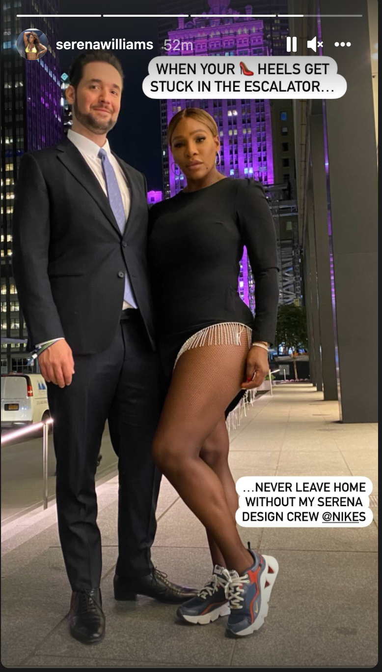 serena williams legs date night alexis ohanian