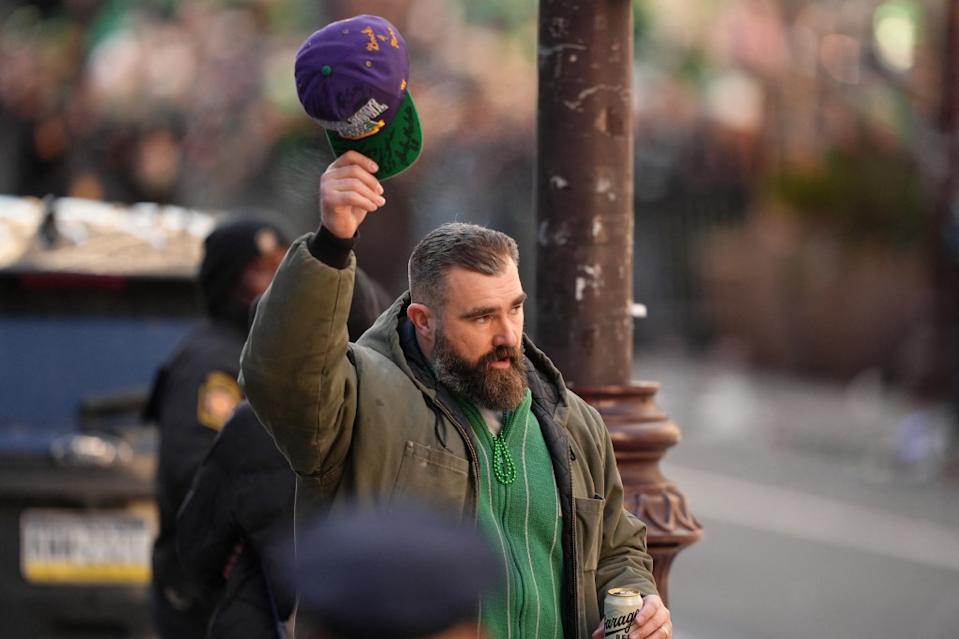Jason Kelce’s envy for his brother’s hair has reached “new heights.” USA TODAY Sports via Reuters Con