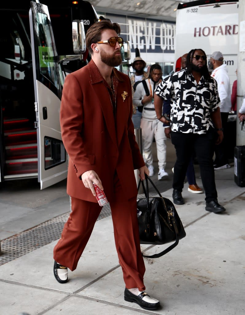 “You’re the suave,” Jason told Travis. “Take that hat off. You got the suave.” Getty Images