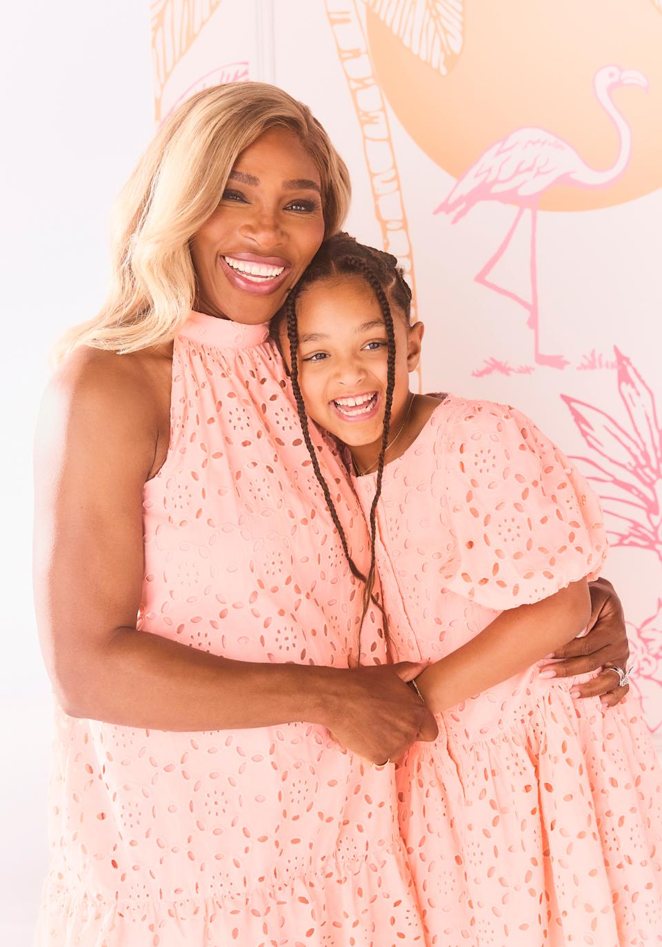 Serena Williams and her daughter, Olympia, in the ad campaign.