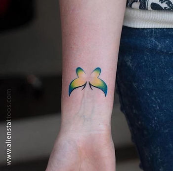 small color butterfly tattoo