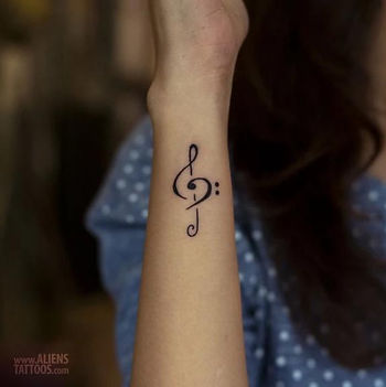 music note tattoo