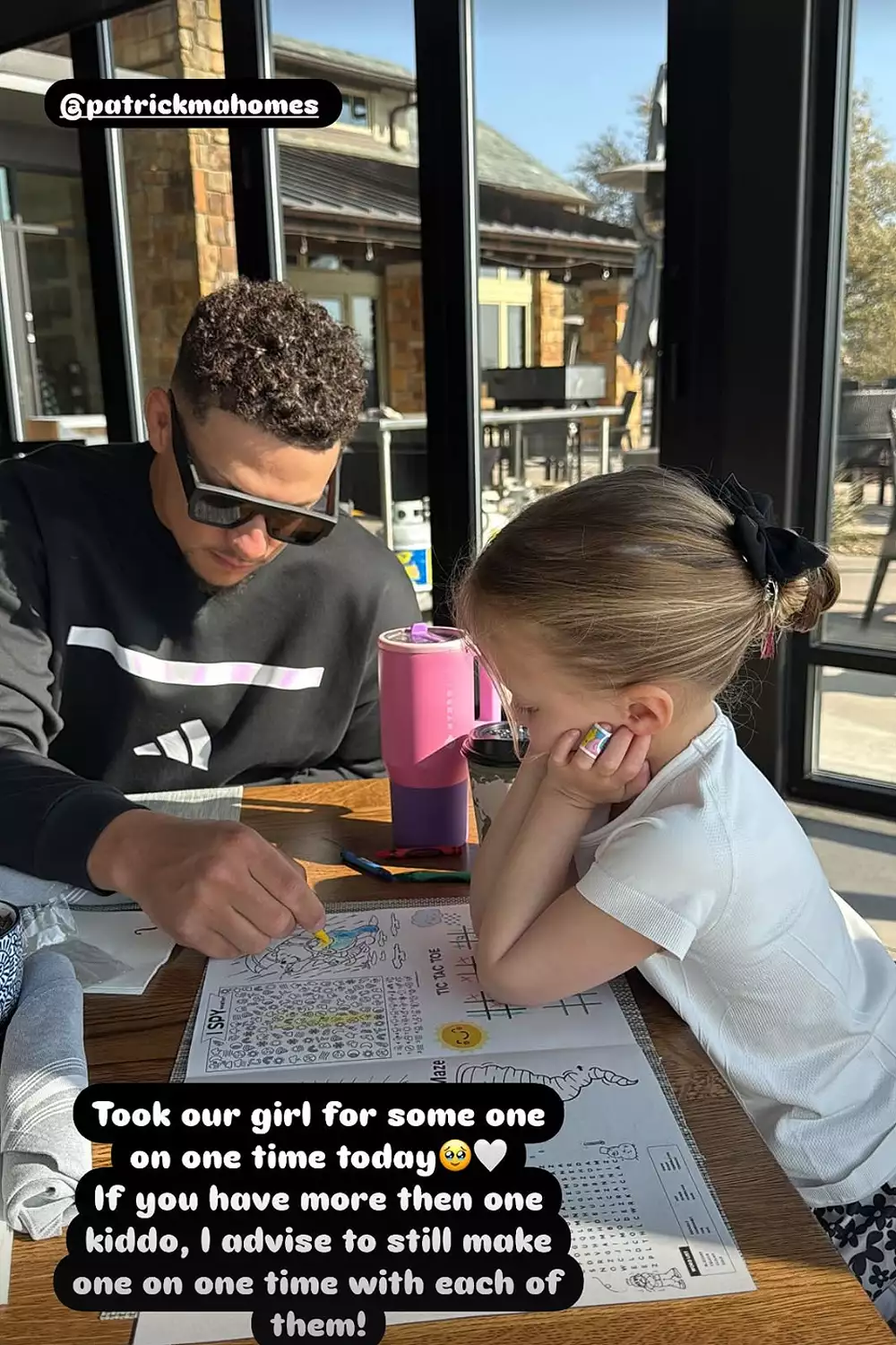 Brittany Mahomes and Patrick Mahomes spends one on one time with daughter Sterling.