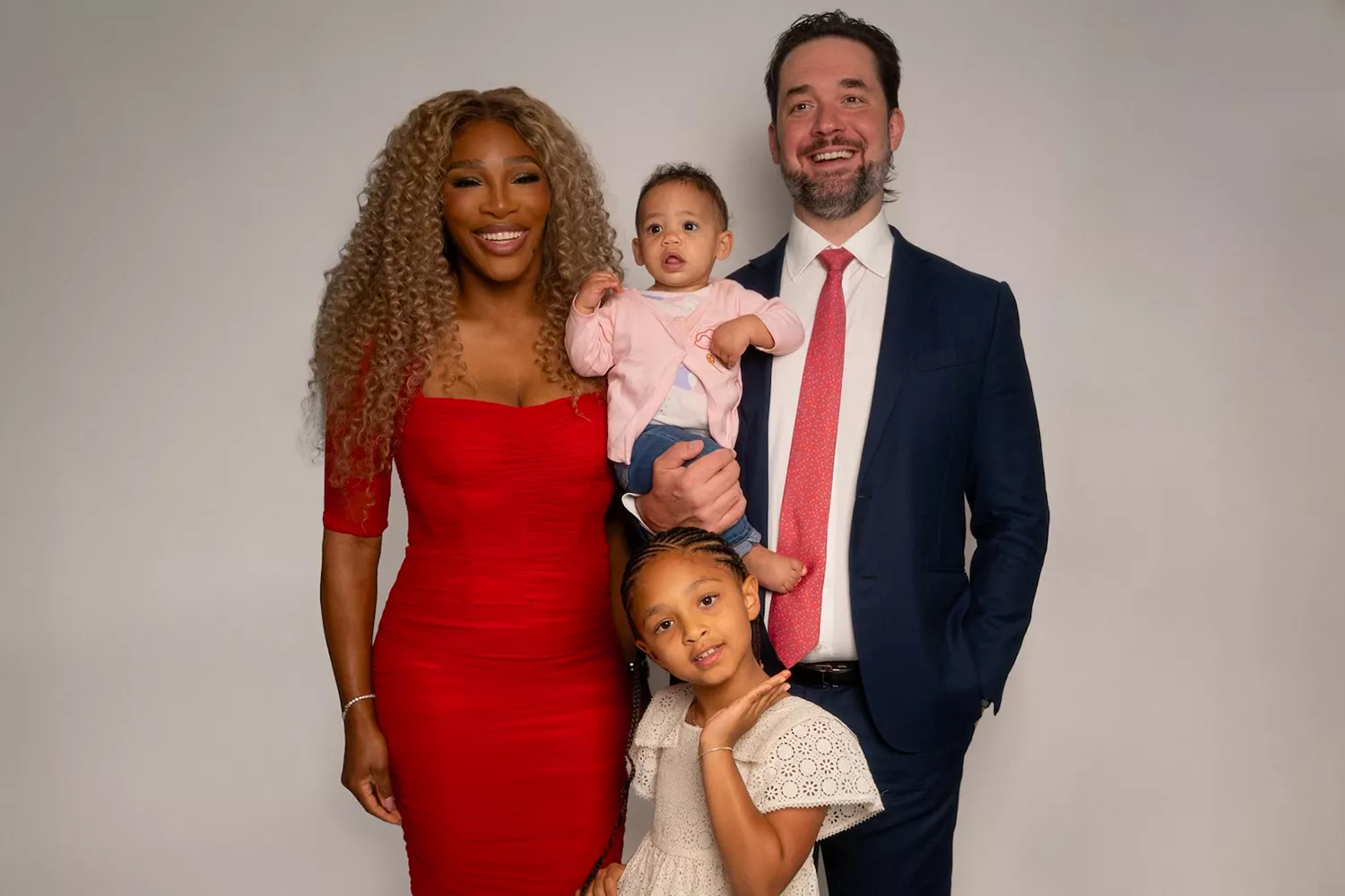 Serena Williams, Alexis Ohanian, and their daughters Olympia and Adira