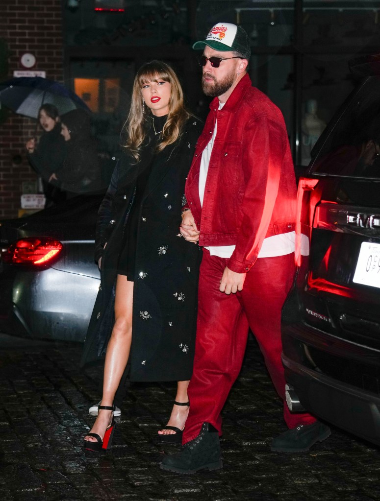 Taylor Swift and Travis Kelce in NYC in December 2024