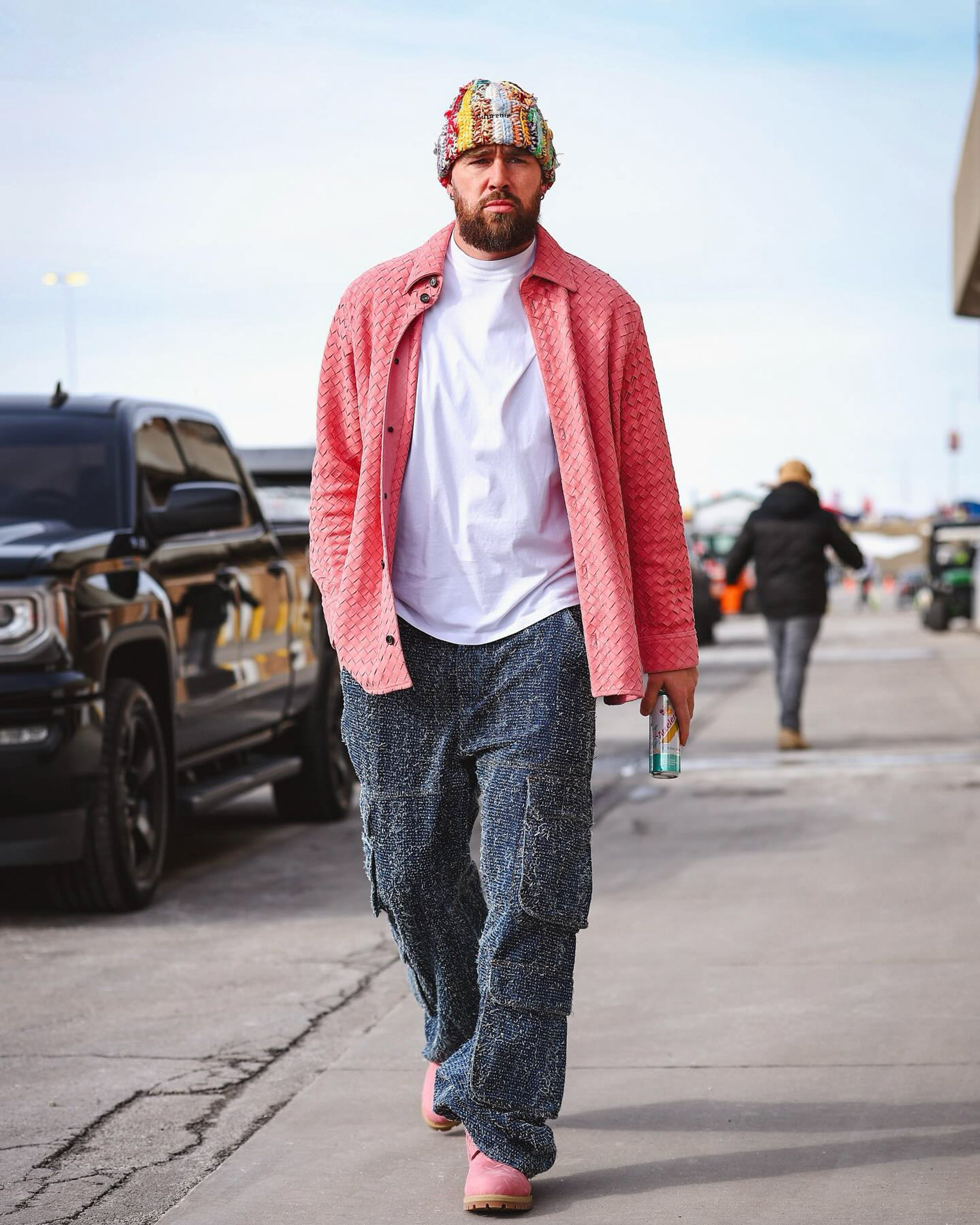 Travis Kelce in Kansas City in January 2025