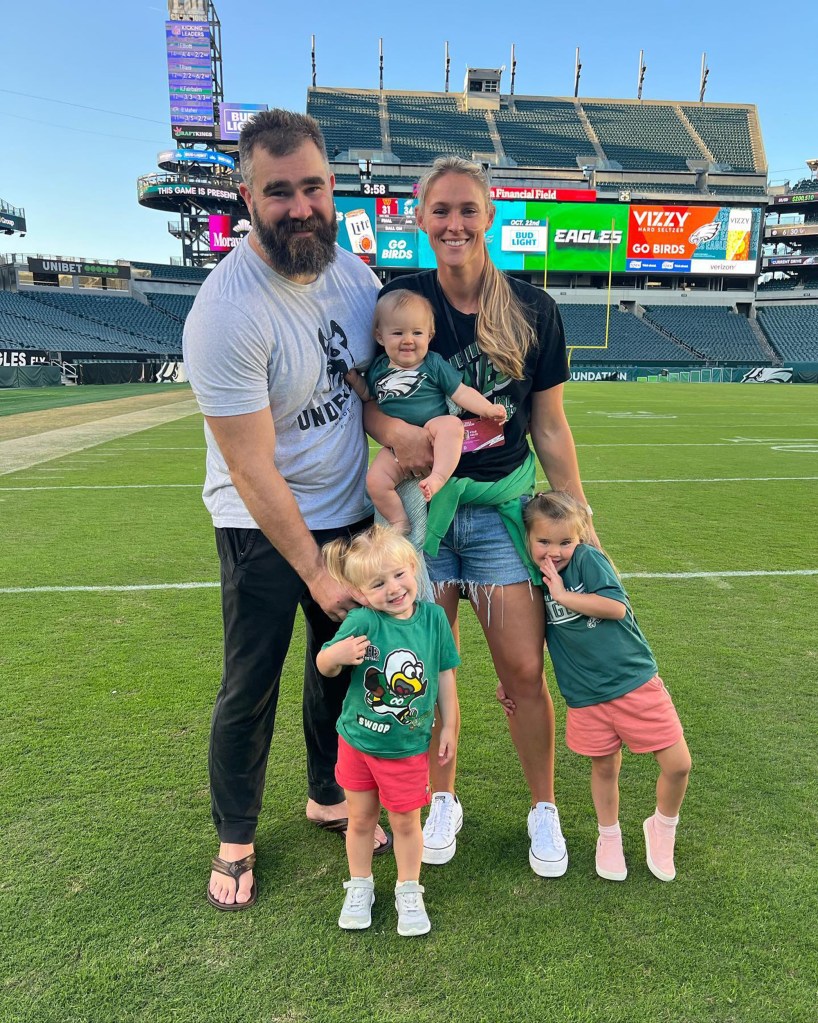 Kylie Kelce Jason Kelce and three daughter