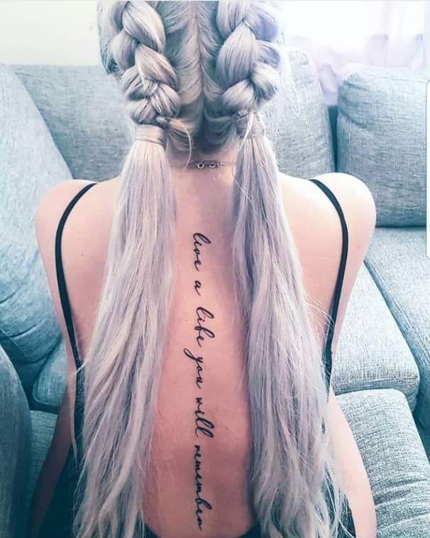 spine tattoo