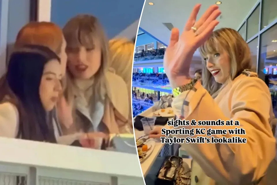 A Taylor Swift lookalike stole the spotlight during Sporting Kansas City&#39;s 2-0 victory over St. Louis on Saturday.