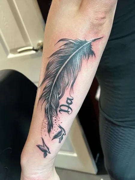 Arm Feather Tattoo Arm Feather Tattoo