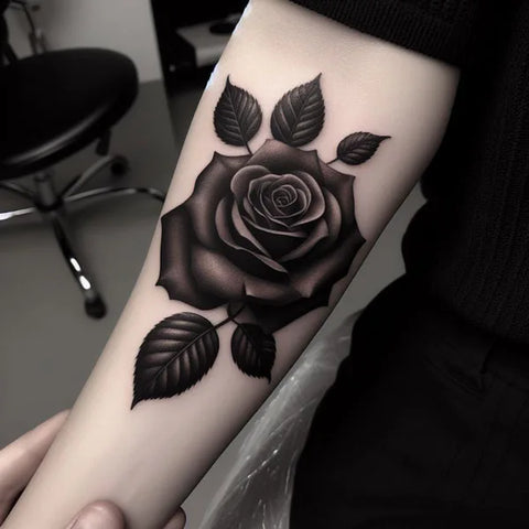 Black Rose Tattoo Design