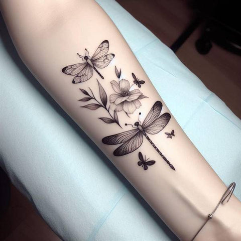 Butterfly And Dragonfly Tattoo 1