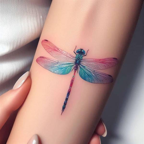 Colorful Dragonfly Tattoo 1