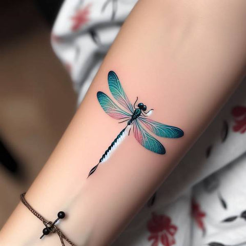 Colorful Dragonfly Tattoo 2