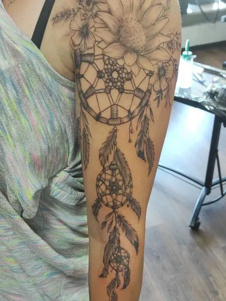 Feather Tattoo Designs Feather Dreamcatcher Tattoo