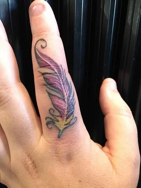 Feather Finger Tattoo Feather Finger Tattoo
