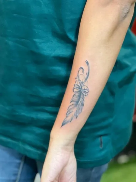 Feather Forearm Tattoo Feather Forearm Tattoo
