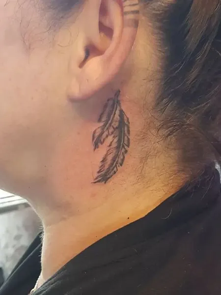 Feather Neck Tattoo Feather Neck Tattoo