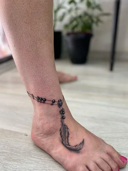 Feather Rosary Tattoo Feather Rosary Tattoo