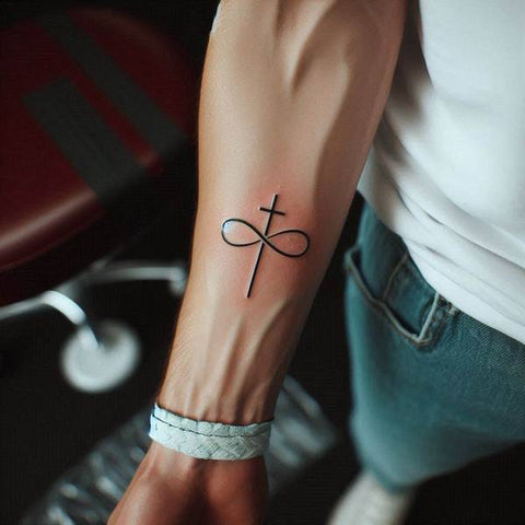 Infinity Cross Tattoo