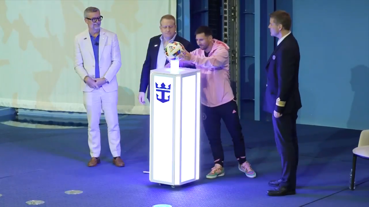 Lionel Messi and Inter Miami show off new jersey, help christen a new ship - WSVN 7News | Miami News, Weather, Sports | Fort Lauderdale