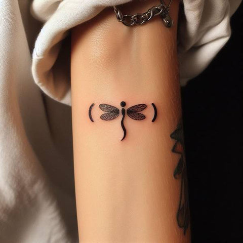 Semicolon Dragonfly Tattoo