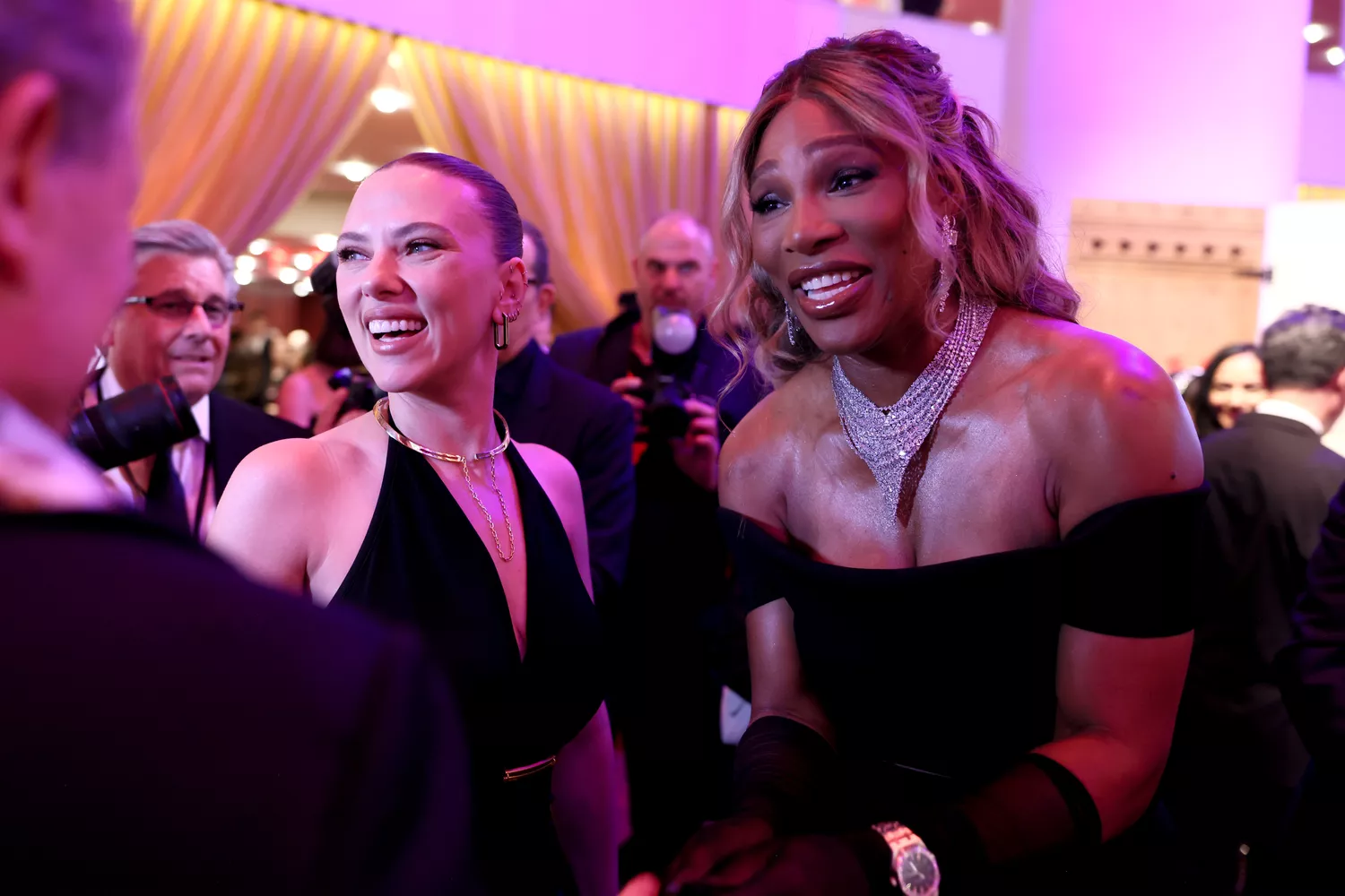 Scarlett Johansson and Serena Williams at the TIME100 Gala on April 24, 2025