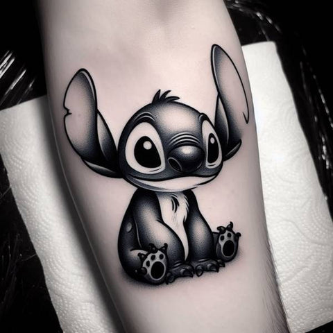 Stitch Tattoo Black and White 1