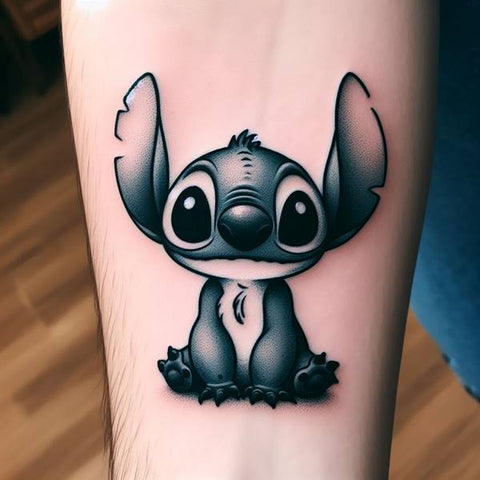 Stitch Tattoo Black and White 2