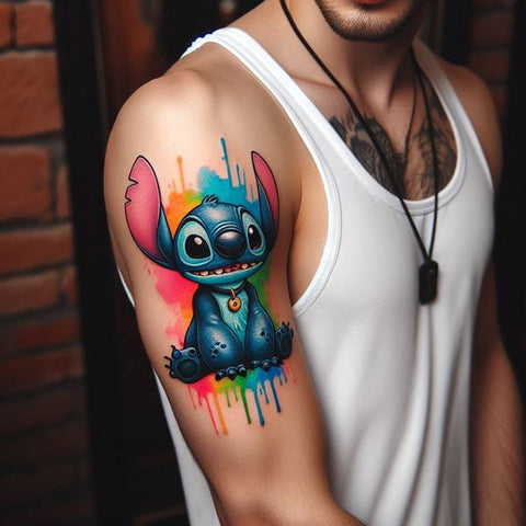 Stitch Watercolor Tattoo 1