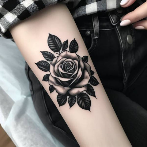 The Black and White Rose Tattoo 2