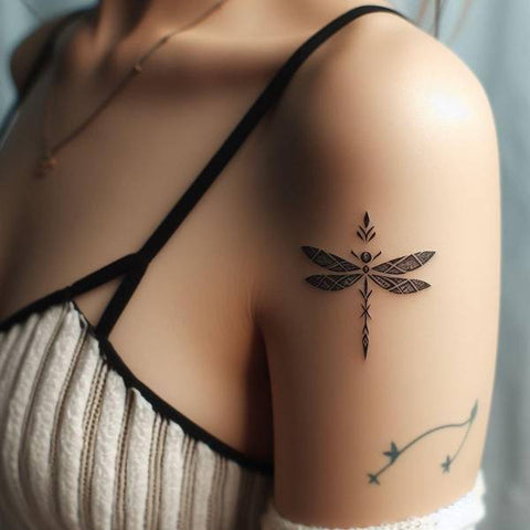 Tribal Dragonfly Tattoo