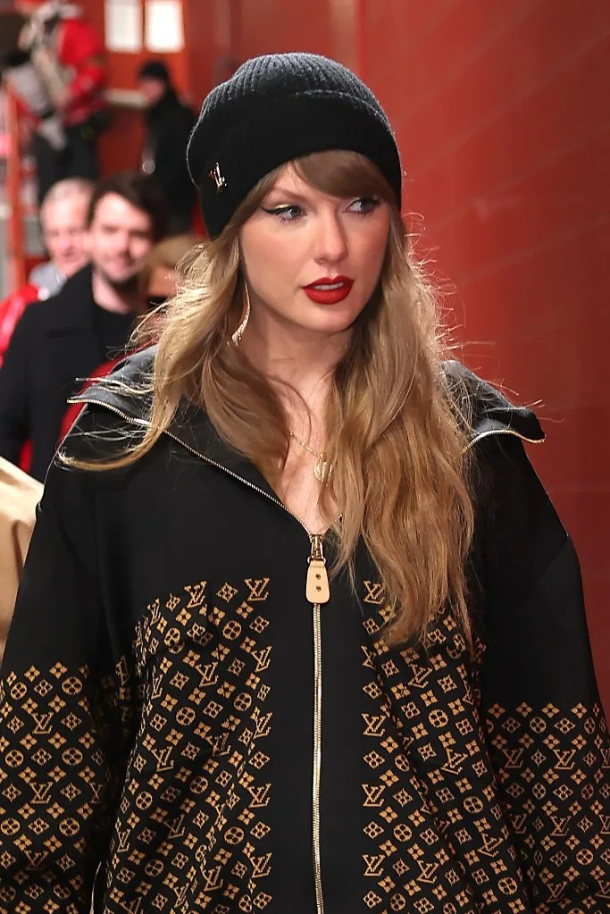 Taylor Swift arrives prior to the AFC Championship Game between the Buffalo Bills and Kansas City Chiefs at GEHA Field at Arrowhead Stadium on January 26, 2025 in Kansas City, Missouri. Getty Images