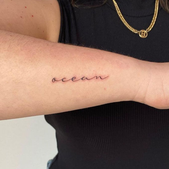 forearm quote tattoo placement