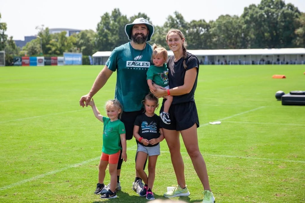 Jason Kelce, Kylie Kelce and kids via Instagram in September 2024