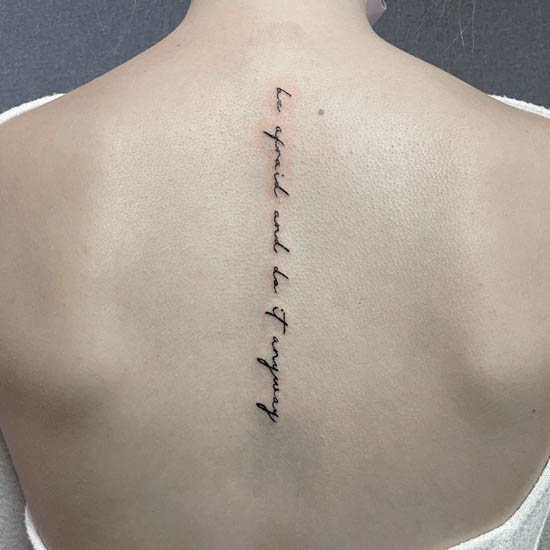 quote back tattoo