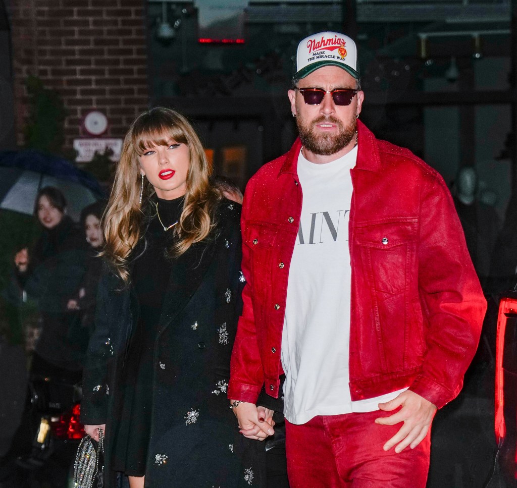 Taylor Swift and Travis Kelce in NYC in December 2024