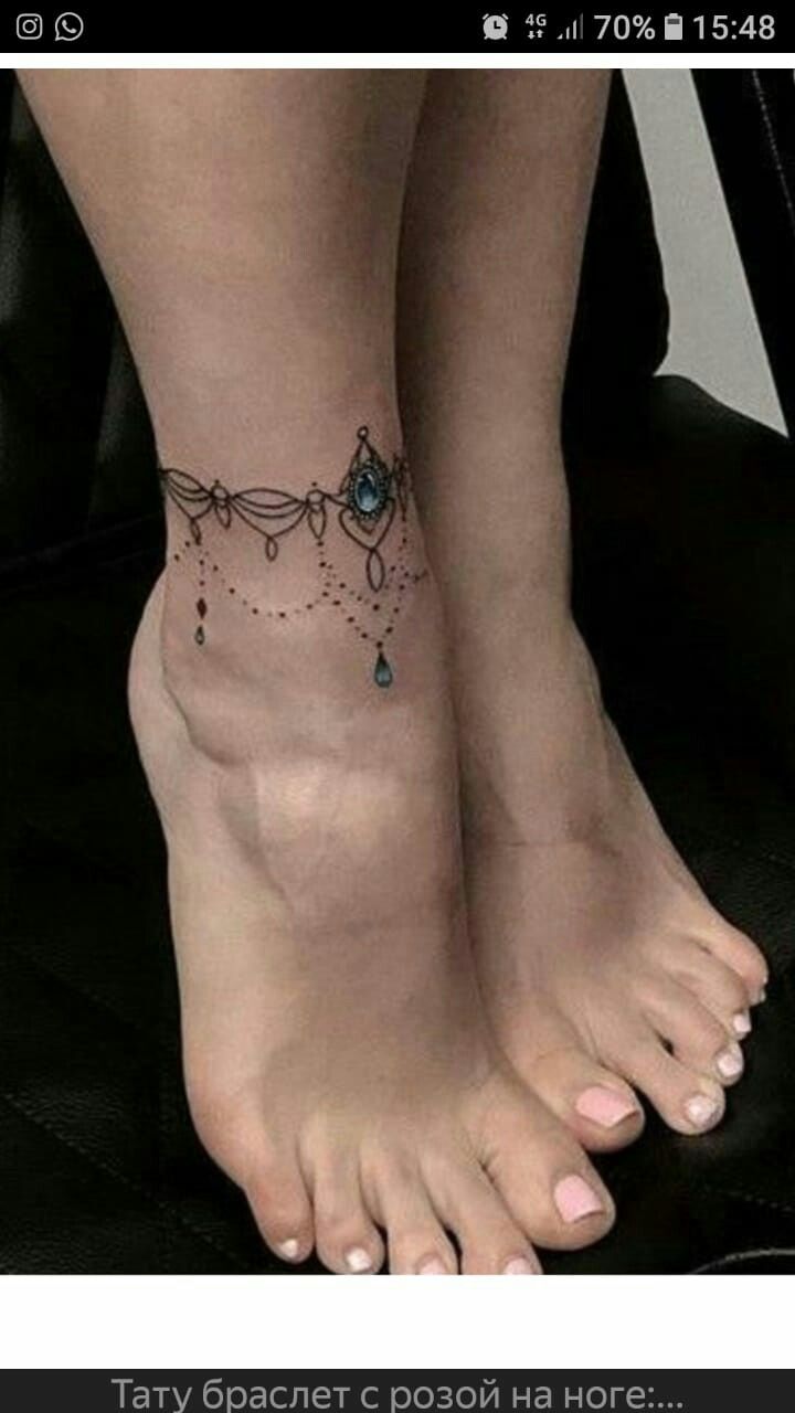 Pin by リタ リタ on Фоновые изображения | Ankle tattoos for women, Foot tattoos for women, Anklet tattoos for women