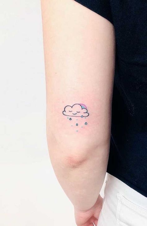 Moon/cloud tattoo
